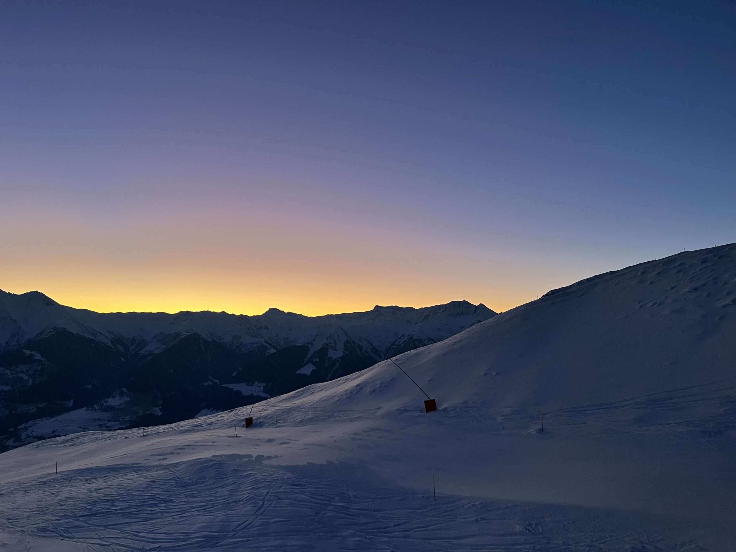 Nacht im Skigebiet Obersaxen Mundaun Val Lumnezia