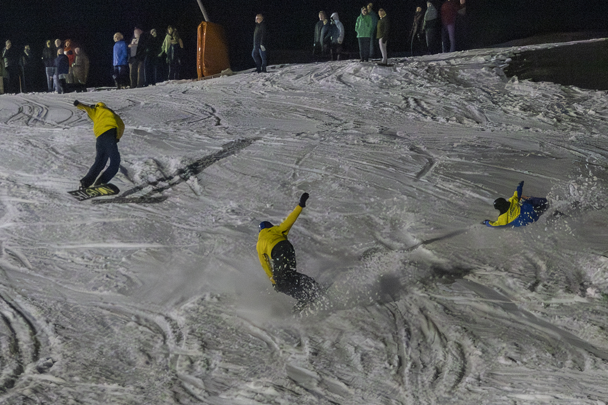 Demoshow der Ski- und Snowboardschule Val Lumnezia